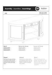 Southern Enterprises MS834200TX Instrucciones De Asamblea