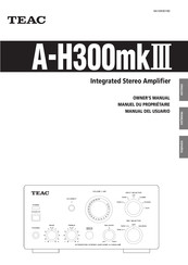 Teac A-H300mkIII Manual Del Usuario