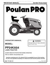 Poulan Pro PP24KA54 Manual Del Operador