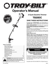 Troy-Bilt TB20DC Manual Del Operador