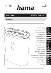 Hama HOME N12CD 21L Instrucciones De Uso