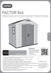 Keter FACTOR 8x6 Instrucciones De Montaje