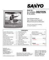 Sanyo DS27225 Manual Del Propietário