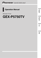 Pioneer GEX-P5750TV Manual De Instrucciones