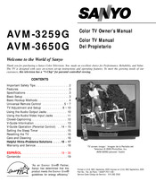 Sanyo AVM-3650G Manual Del Propietário