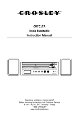 Crosley CR7017A Manual De Instrucciones