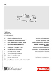 Franke F5ET2006 Instrucciones De Montaje Y Servicio