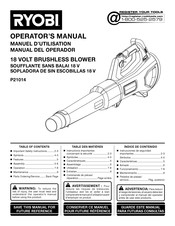 Ryobi P21014BTLVNM Manual Del Operador