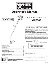 White Outdoor WH25CS Manual Del Operador