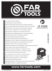 Far Tools JS 650B Traduccion Del Manual De Instrucciones Originale