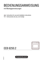 Kuppersbusch EEB 6250.2 Instrucciones De Uso Y De Montaje