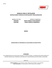 Oppici PG933SIB Manual Para El Instalador