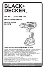 Black and Decker BDCD112-2 Manual De Instrucciones