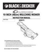 Black and Decker LAWN HOG MM875 Manual De Instrucciones