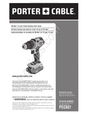 Porter Cable PCC607 Manual De Instrucciones