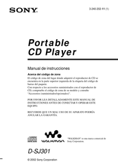 Sony WALKMAN D-SJ301 Manual De Instrucciones