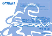 Yamaha YFZ450D 2013 Manual Del Propietário