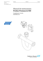 Endress+Hauser Proline Promass Q 500 Manual De Instrucciones