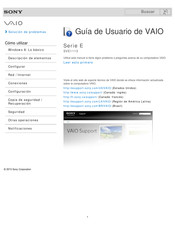 Sony VAIO SVE1113 Guía De Usuario