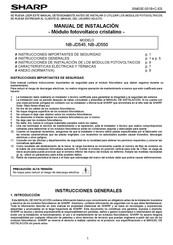 Sharp NB-JD550 Manual De Instalación