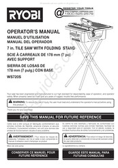 Ryobi WS720 Manual Del Operador