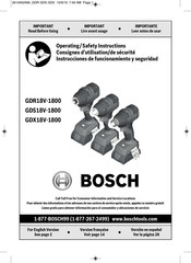 Bosch GDR18V-1800 Instrucciones De Funcionamiento Y Seguridad