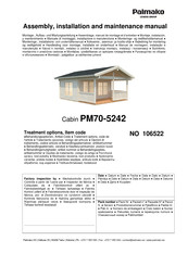 Lemeks Palmako PM70-5242 Instrucciones De Montaje, Instalación Y Mantenimiento