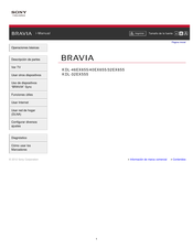 Sony BRAVIA KDL-32EX555 Manual Del Usuario