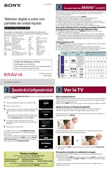 Sony BRAVIA KDL-32EX340 Guía De Configuración Rápida