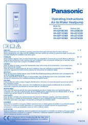 Panasonic WH-SDF09C3E8 Instrucciones De Funcionamiento