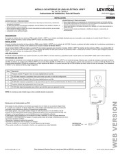 Leviton UPB 36A05-1 Instrucciones De Instalación Y Guía Del Usuario