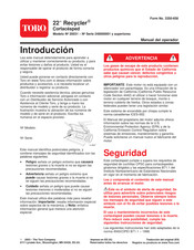 Toro 20031 Manual Del Operador