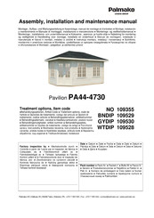 Lemeks Palmako PA44-4730 Instrucciones De Montaje, Instalación Y Mantenimiento