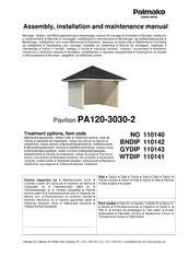 Lemeks Palmako PA120-3030-2 Instrucciones De Montaje, Instalación Y Mantenimiento