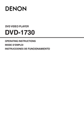 Denon DVD-1730 Instrucciones De Funcionamiento