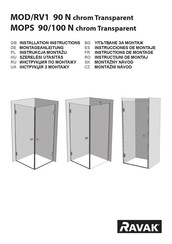 RAVAK MOD/RV1 90 N Instrucciones De Montaje