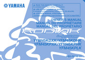 Yamaha YFM45KDXK Manual Del Propietário