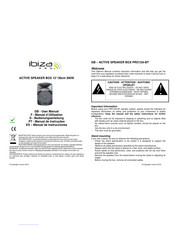 Ibiza Pro PRO12A-BT Manual De Instrucciones