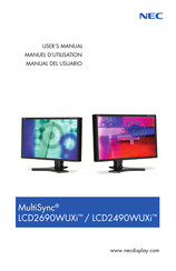 NEC MultiSync LCD2490WUXi Manual Del Usuario