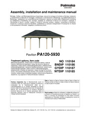 Lemeks Palmako PA120-5930 Instrucciones De Montaje, Instalación Y Mantenimiento