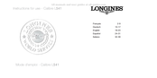 Longines L541 Manual De Instrucciones