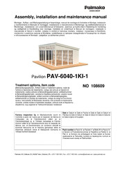 Lemeks Palmako PAV-6040-1KI-1 Instrucciones De Montaje, Instalación Y Mantenimiento