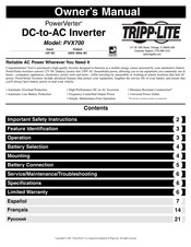 Tripp-Lite PowerVerter PVX700 Manual Del Propietário