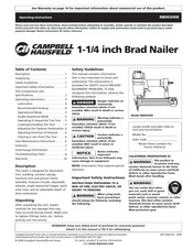 Campbell Hausfeld NB003008 Manual De Instrucciones De Operación