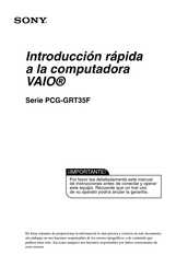 Sony VAIO PCG-GRT35F Serie Introducción Rápida