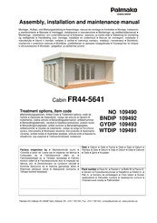 Lemeks Palmako FR44-5641 Instrucciones De Montaje, Instalación Y Mantenimiento