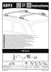 Yakima K893 Manual De Instrucciones