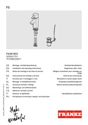 Franke F5LM1003 Instrucciones De Montaje Y Servicio