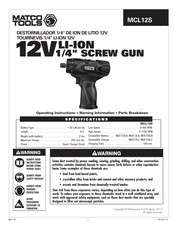 Matco Tools MCL12S Manual De Instrucciones