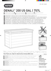 Keter DENALI 757L Instrucciones De Montaje